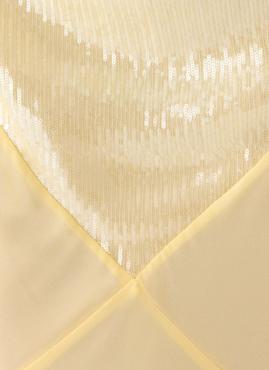 Cowl Neck Sequin Chiffon Maxi Dress - Yellow