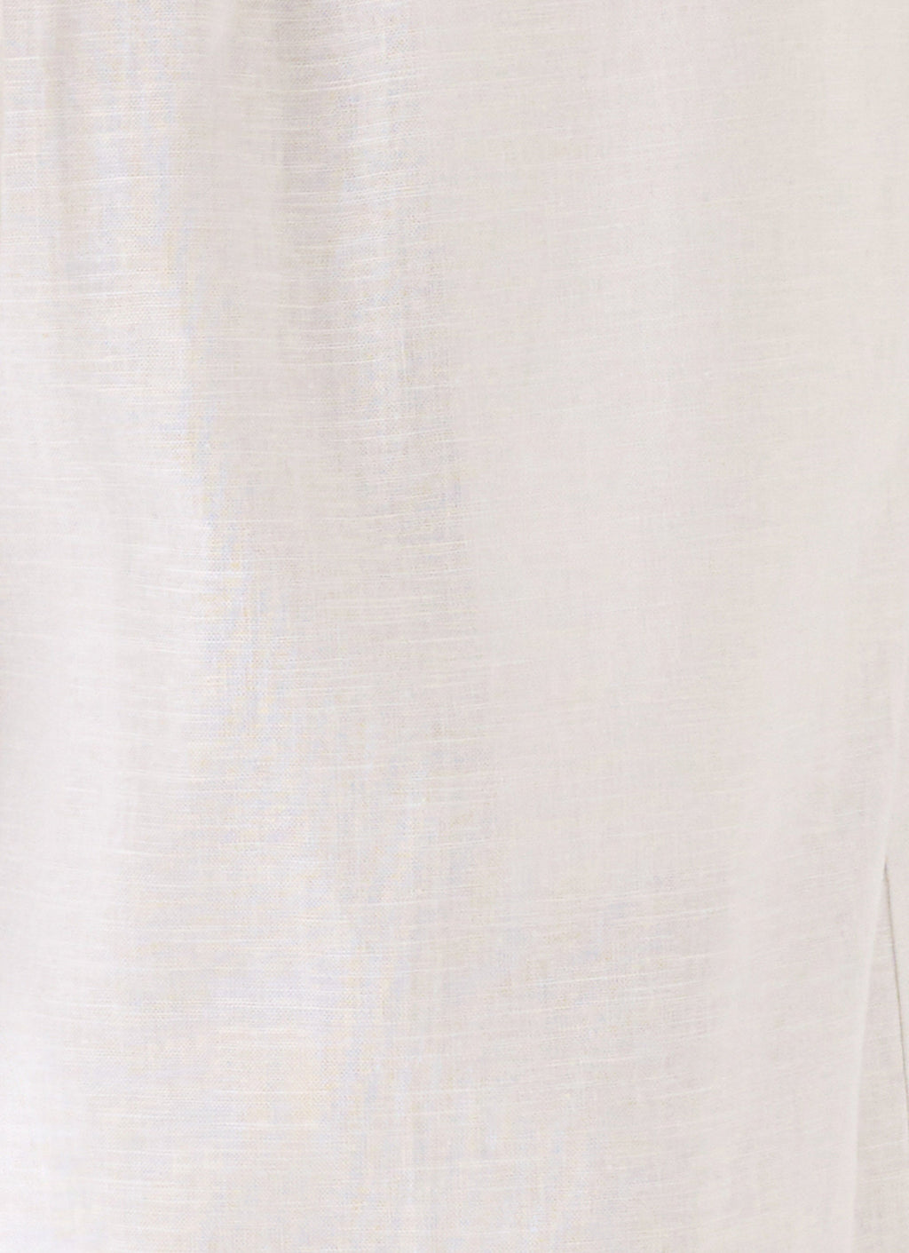 Elasticated Drawstring Linen Wide-Leg Trousers - White