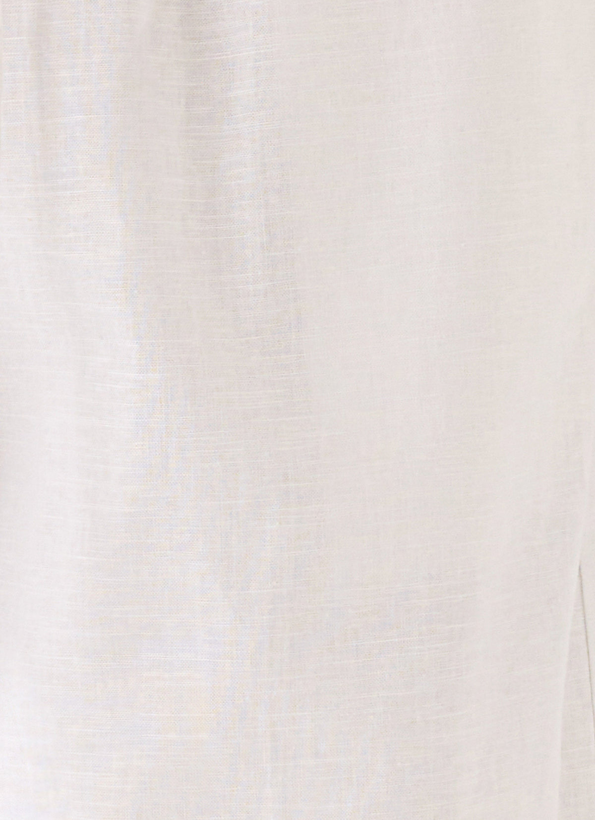 Elasticated Drawstring Linen Wide-Leg Trousers - White