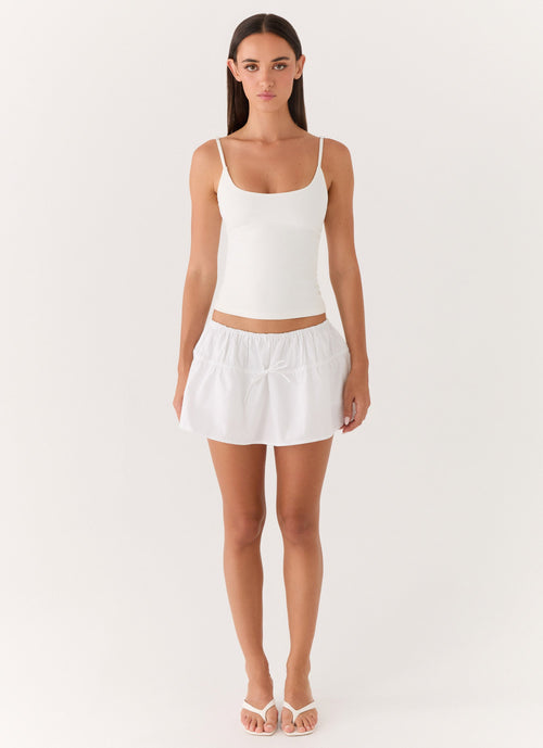 Balloon Mini Skort - White