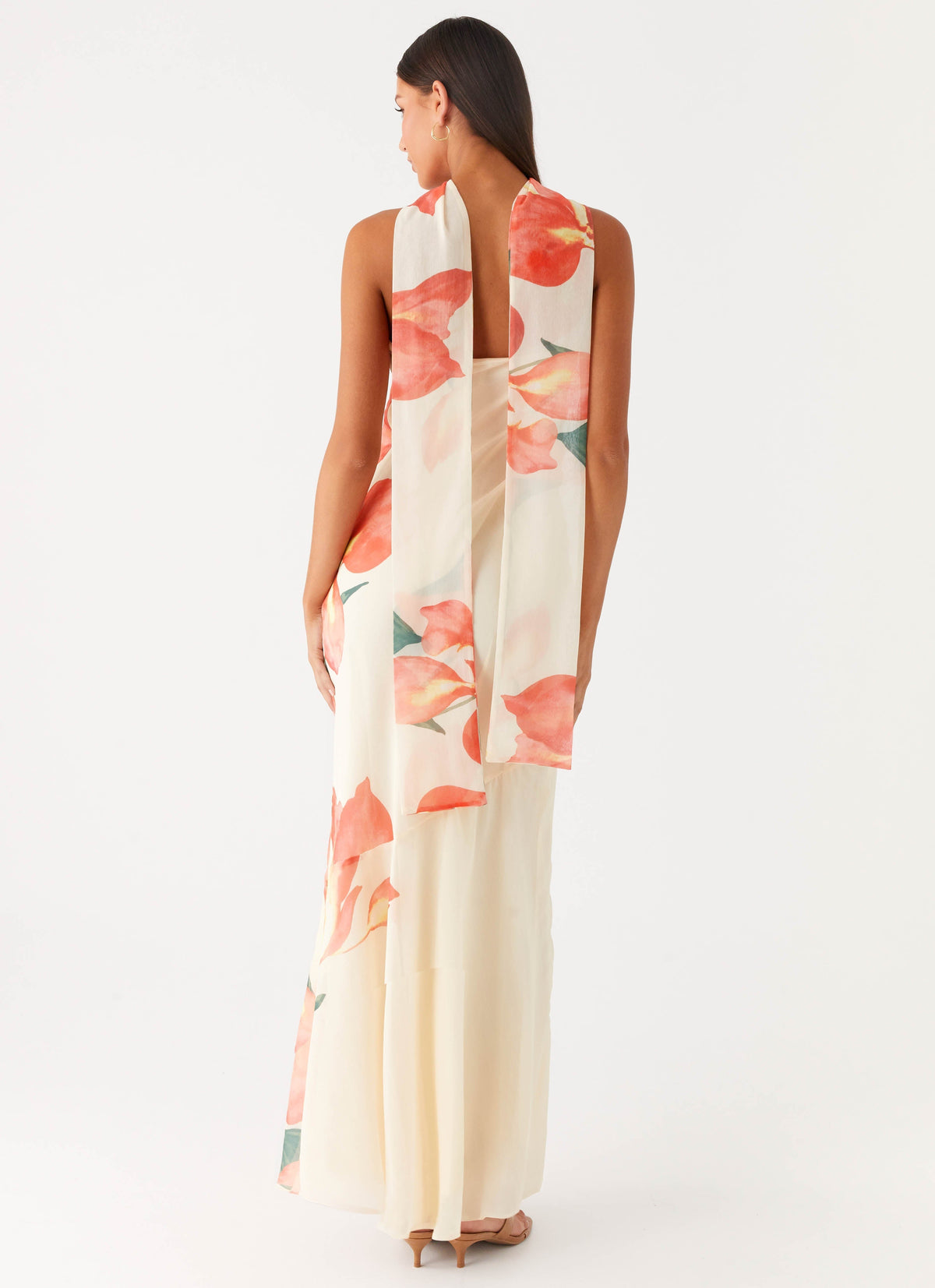 Strapless Brushed Chiffon Maxi Dress - Siena Floral